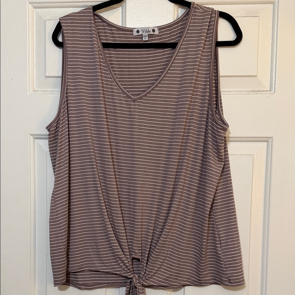 Wilde Brown Striped Top